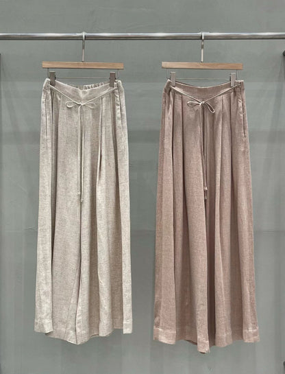 Flowy Summer Linen Essential Pants  | 夏日亞麻垂墜飄逸褲