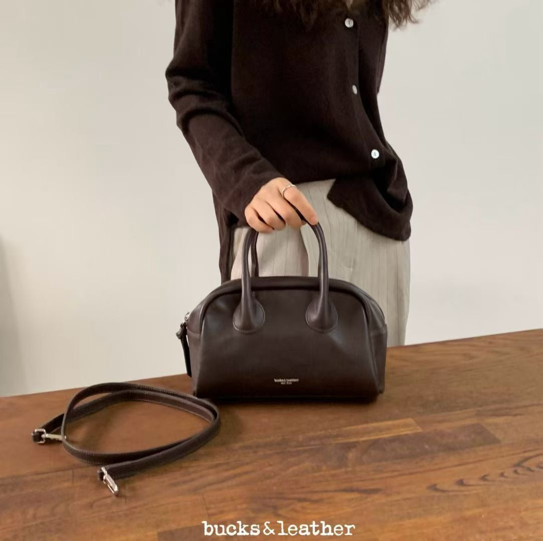 【Monotour 連線】Bucks & Leather Mini Cutie Lambskin Bowling Bag