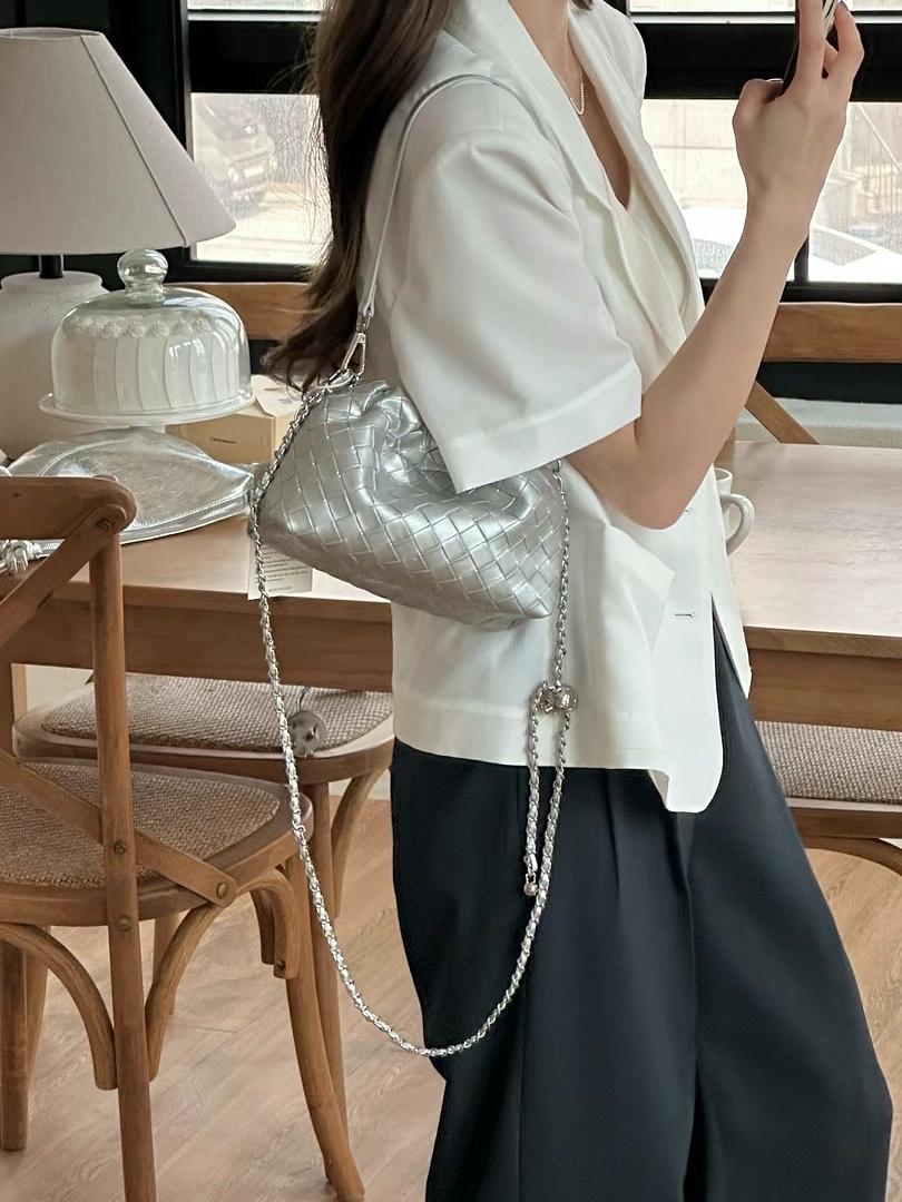 Calf Leather Weaving Dumpling Bag | 編織風 3-in-1 小牛皮水餃包包