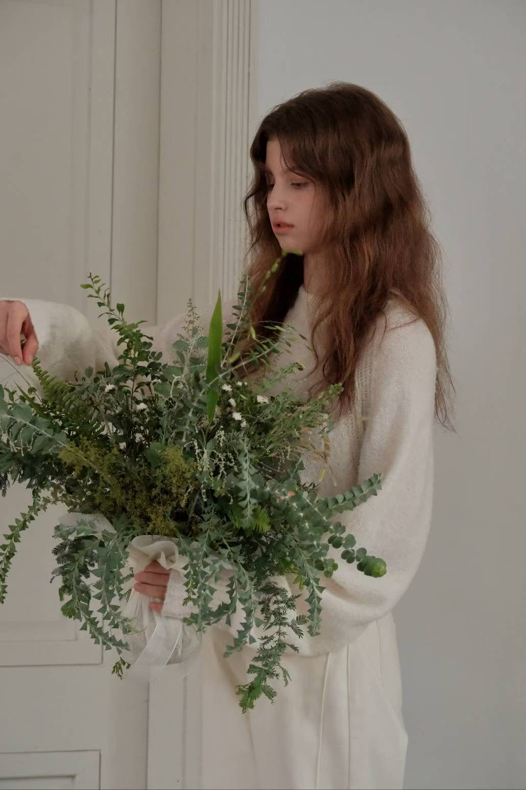 柔軟無肩線針織Top