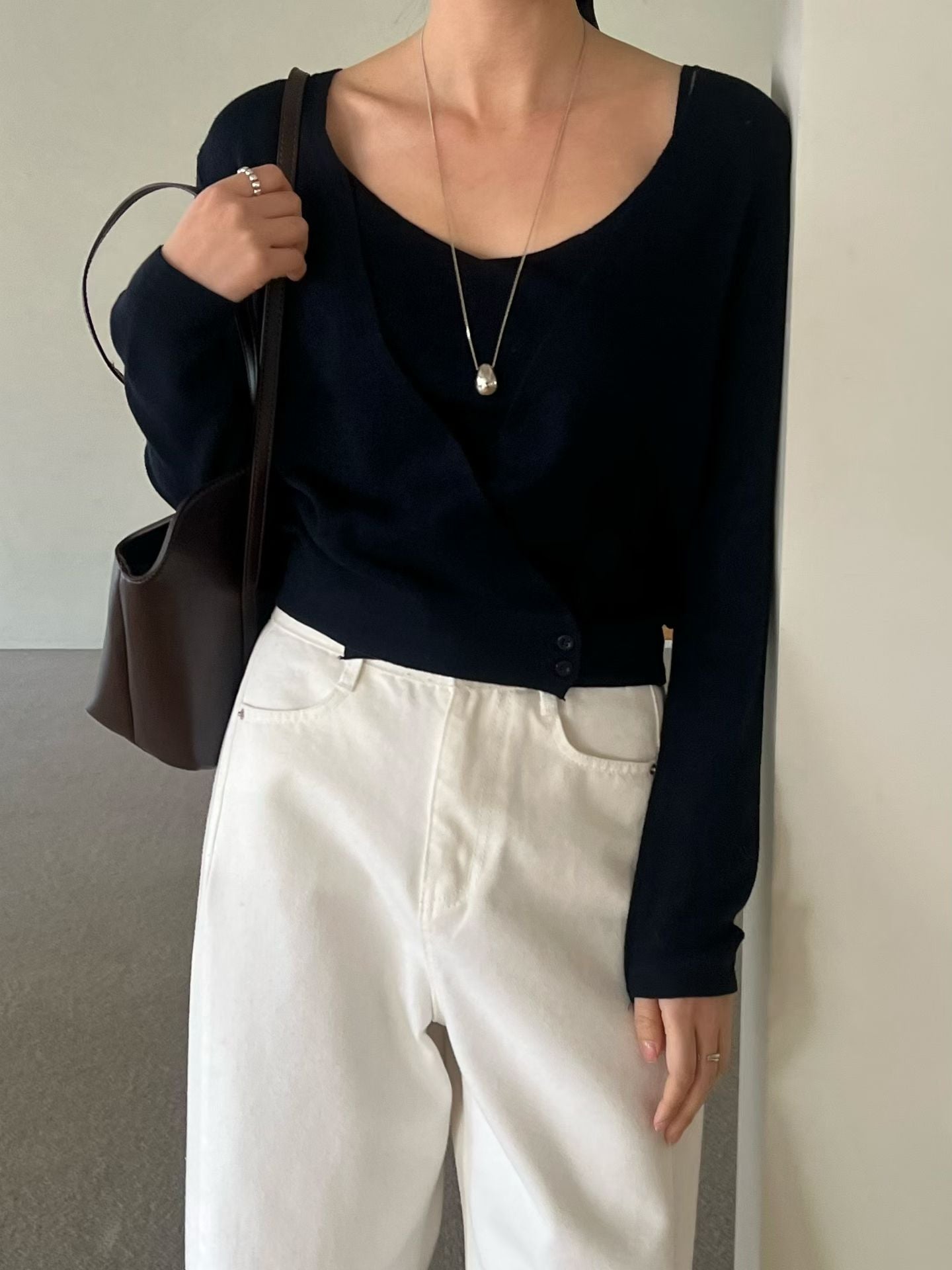 Wrap Detail Cami & Cardi Set