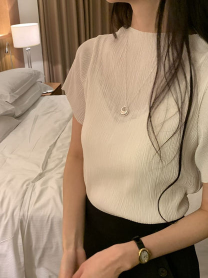 Fine Pleated Elegant Blouse | 精緻壓摺優雅上衣