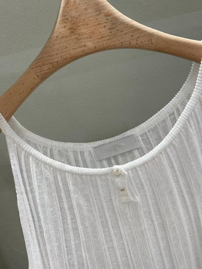 Linen Tencel Soft Pleated Cami
