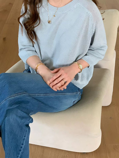 [𝑳𝒊𝒏𝒆𝒏 𝑬𝒅𝒊𝒕] Dainty Bracelet-Sleeves Breezy Top