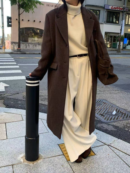 Elegant Pleats Pants | 輕柔內摺闊腳褲