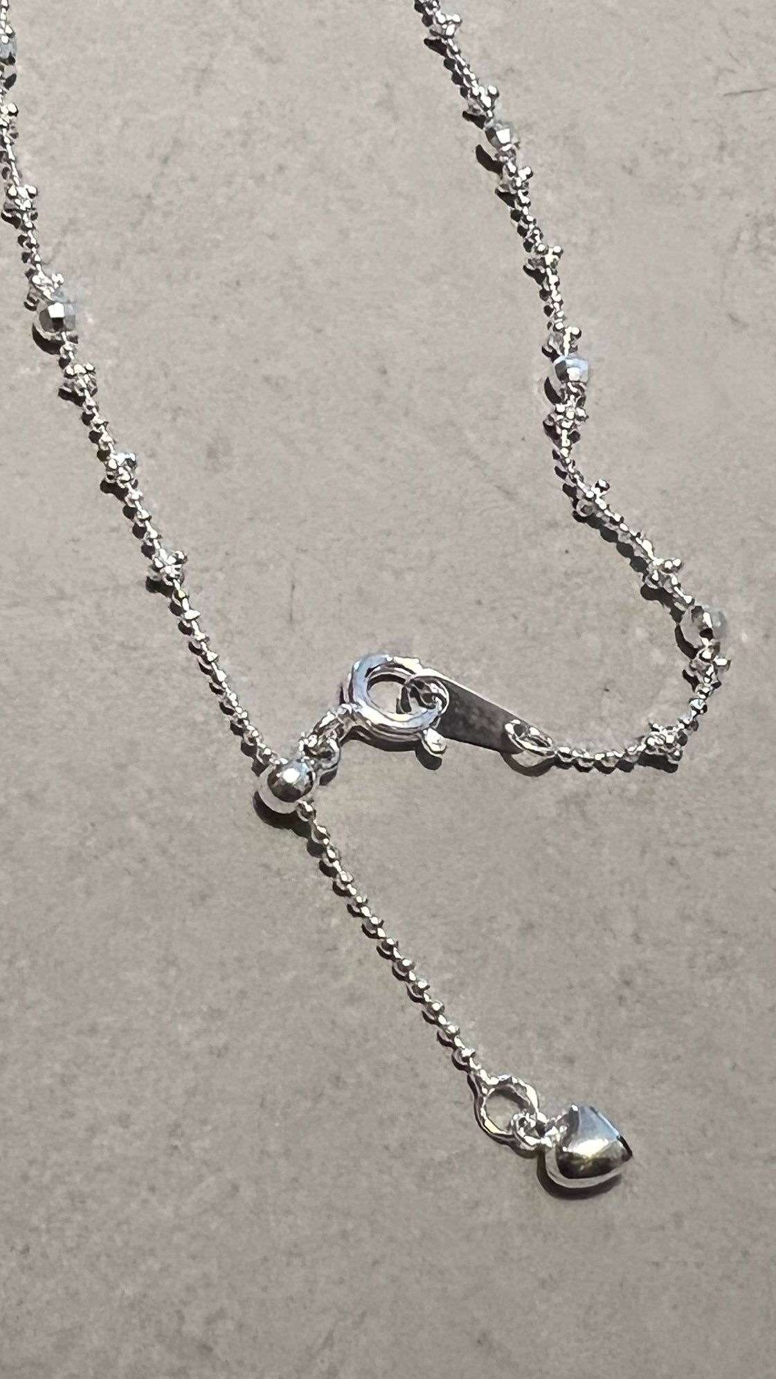 Dainty Heart Micro Bead Bracelet | 迷你銀珠小愛心手鏈￼
