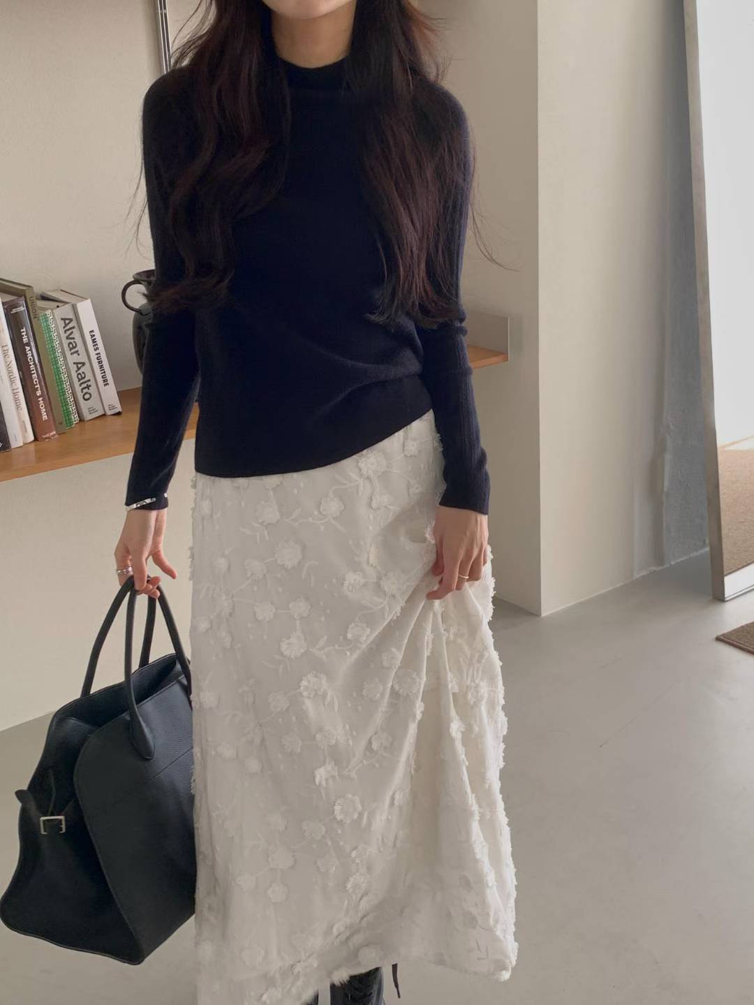 Floral Embroidered Skirt