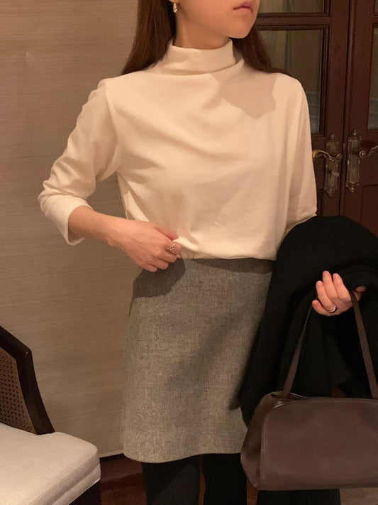 Butter Velvet Mock Neck Blouse