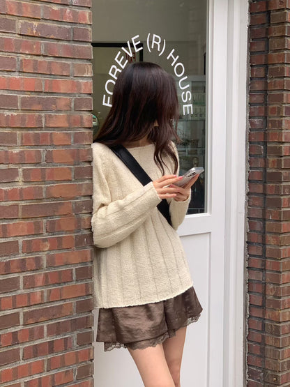 【簡約老錢風 Must Get】Wide Ribbed Cozy Wool Knit | 毛茸茸闊羅紋羊毛針織