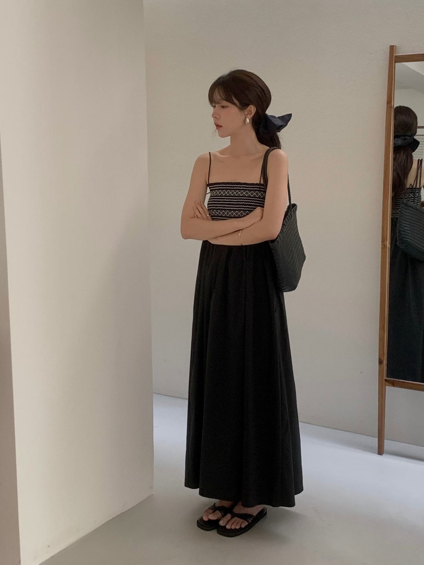 Bohemian Spaghetti Strap OPS | 民族風吊帶飄逸長裙