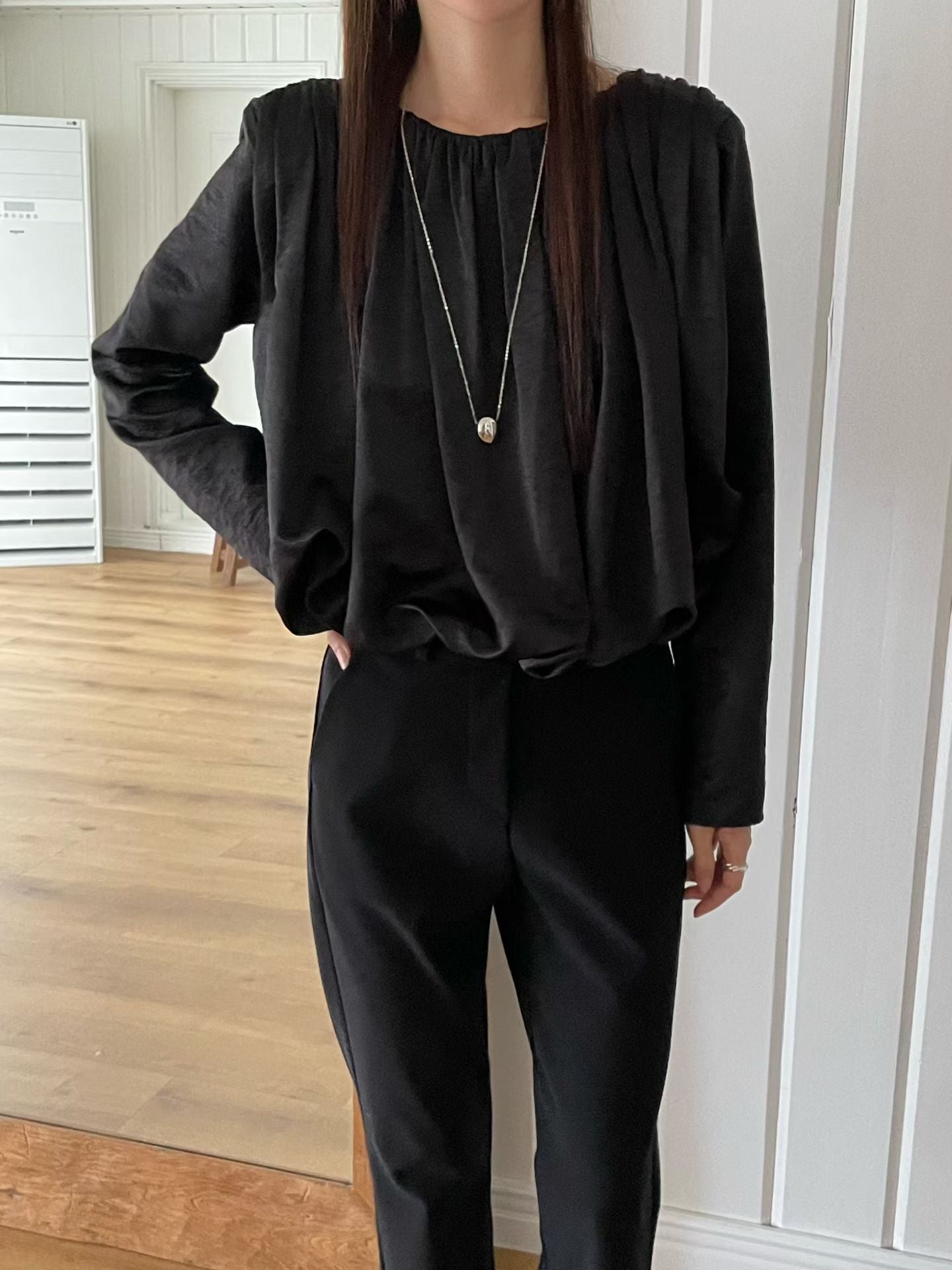 The Autumn Bubble Blouse | 絲滑泡泡襯衫