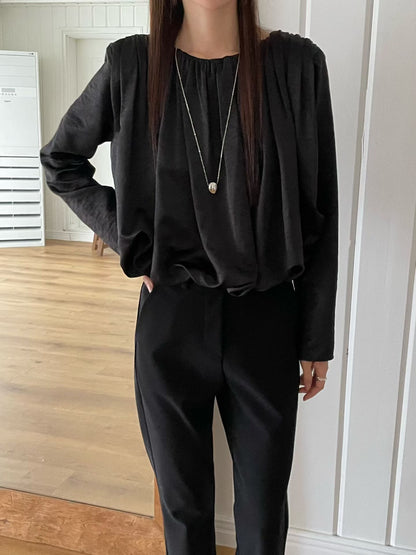 The Autumn Bubble Blouse | 絲滑泡泡襯衫