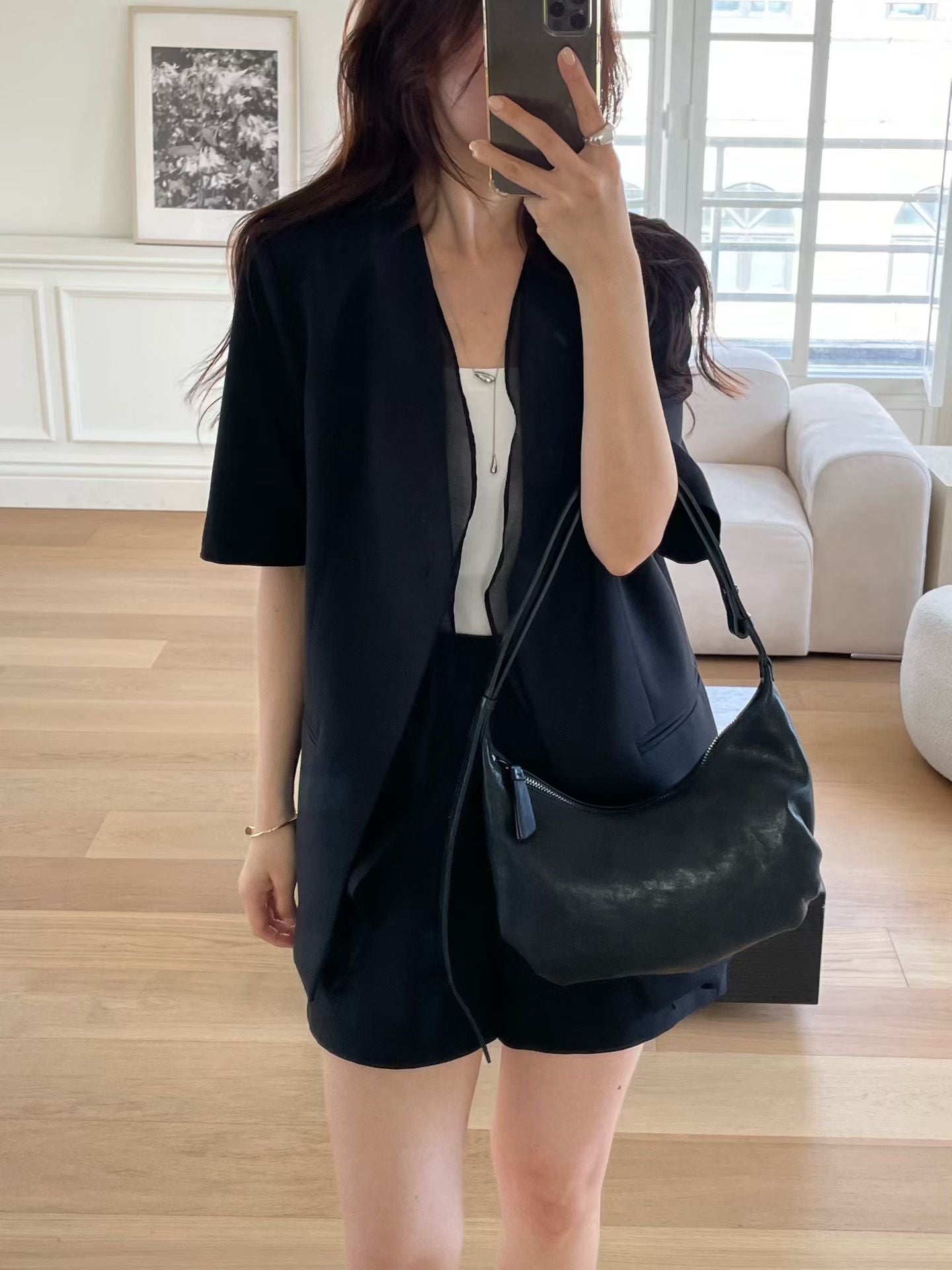 Lace-Trim Layered Blazer | 蕾絲滾邊拼接西裝外套