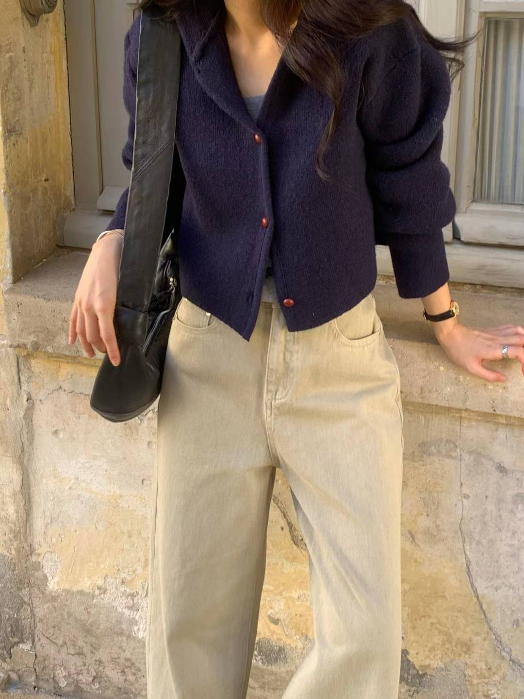 【Monotour 連線】慵懶落肩針織外套