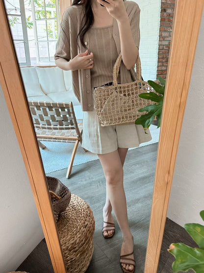 Essential Summer Knit Cardigan | 夏日短袖小冷衫