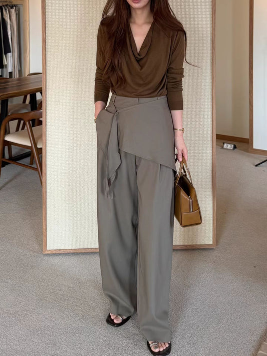 Luminous Fluid-Drape Silk Top | 絲質光澤滑感垂墜上衣