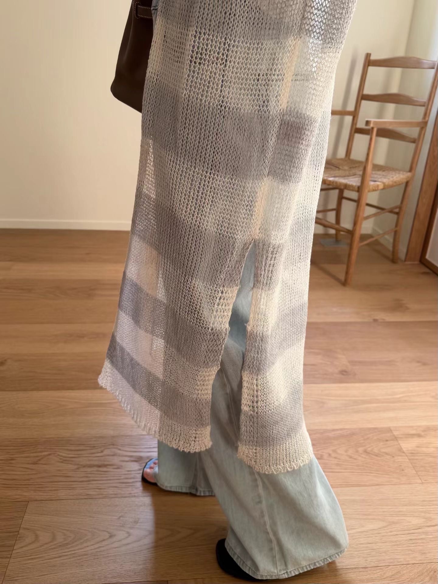 Longline Tropical Linen Cover Knit | 長版亞麻罩針織罩衫