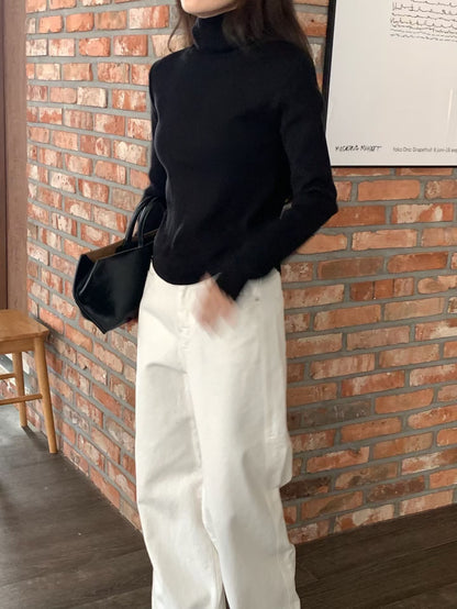 <Delicate Basics> Round Hem High Neck Top | 冬季親膚高領打底Top