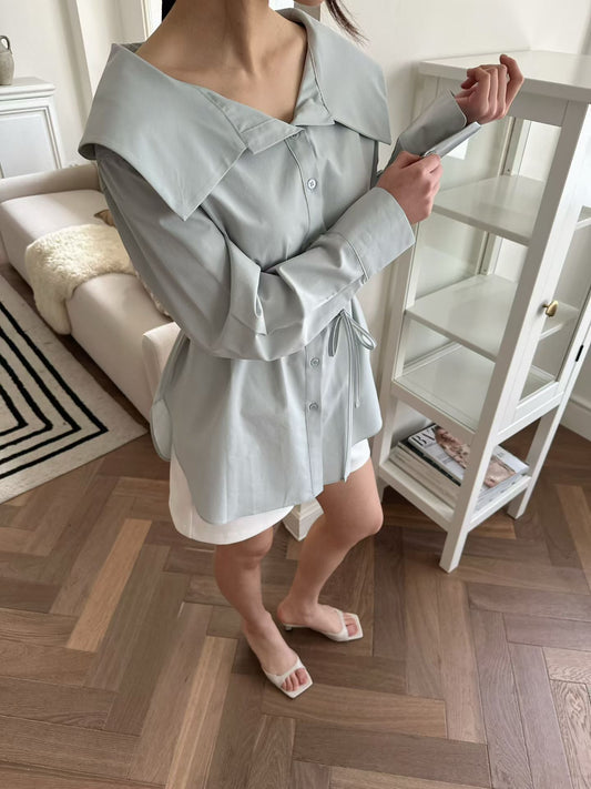 Graceful Pilgrim Collar Blouse | 天絲親膚反領襯衫