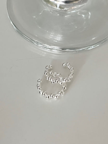 Petite Beaded Ear Cuffs | 小銀串珠耳扣￼