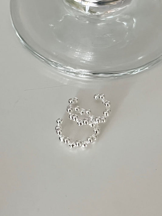 Petite Beaded Ear Cuffs | 小銀串珠耳扣￼