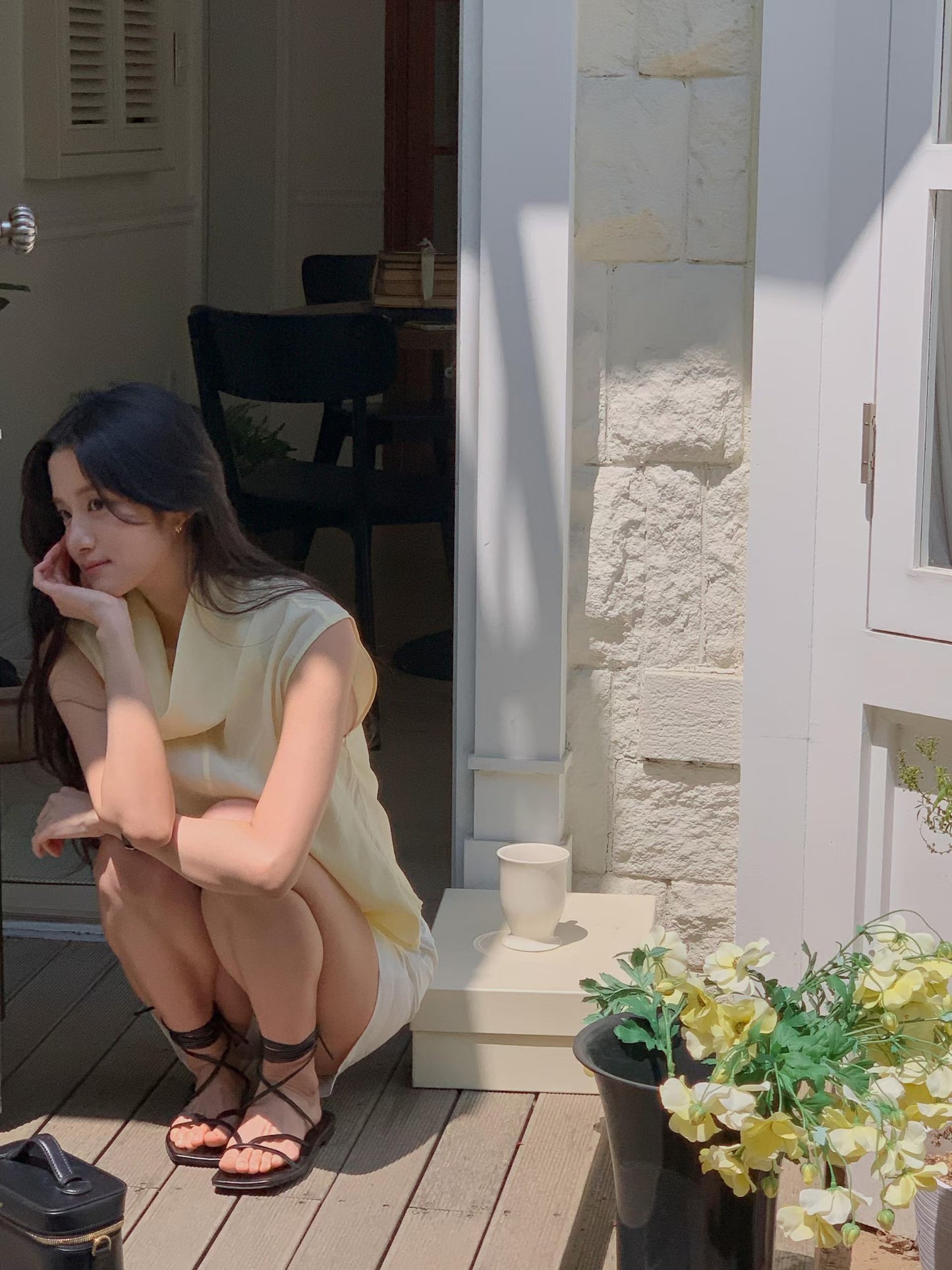 Drape Collar Chiffon Blouse | 垂感領口雪紡襯衫￼