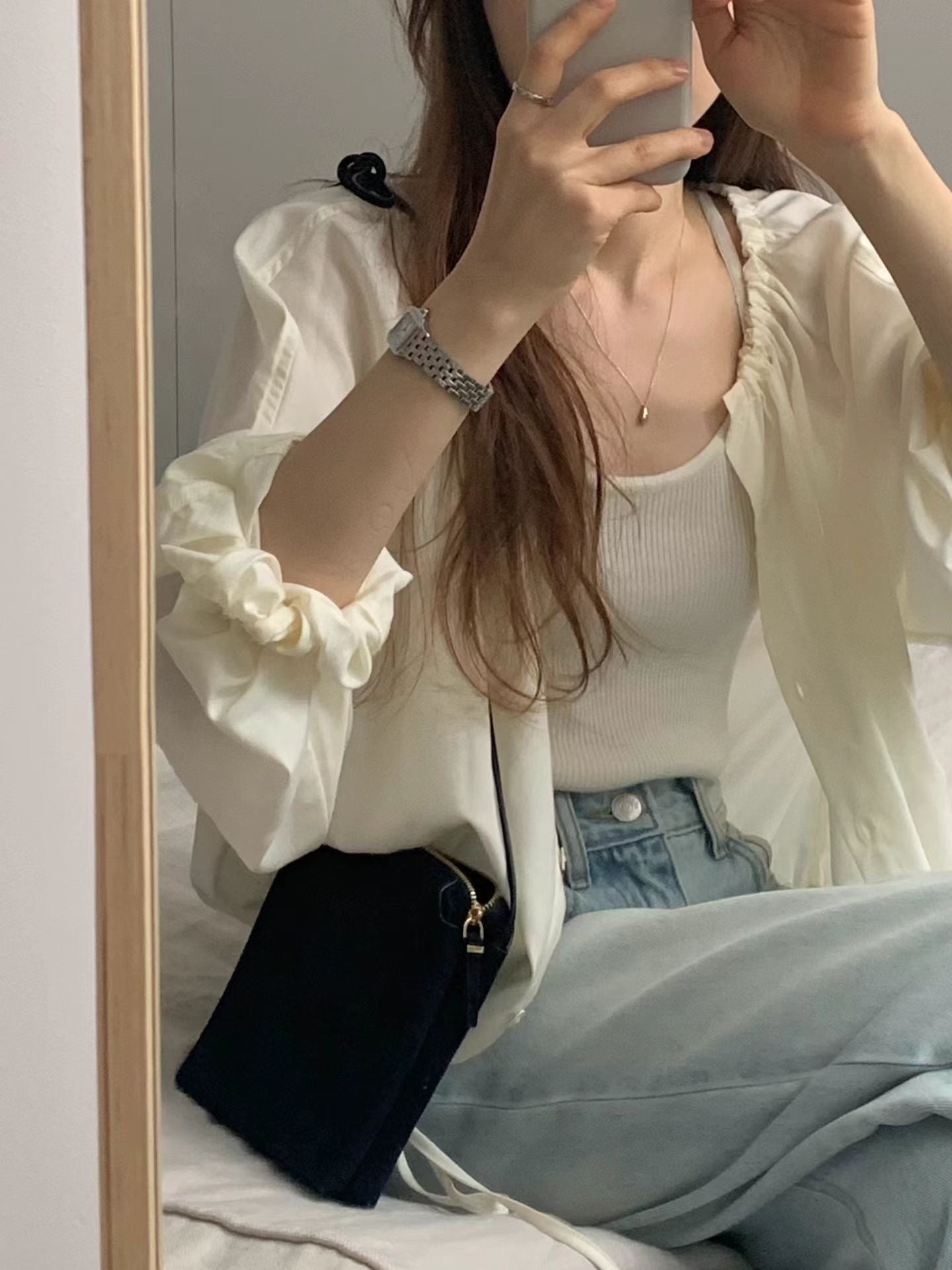 Parisian Bubble String Blouse