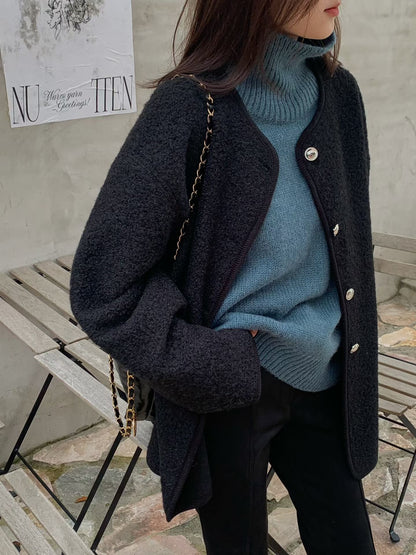 【至高質素布材】Luxurious Baby Alpaca High Neck Knit | 柔霧感羊駝高領上衣