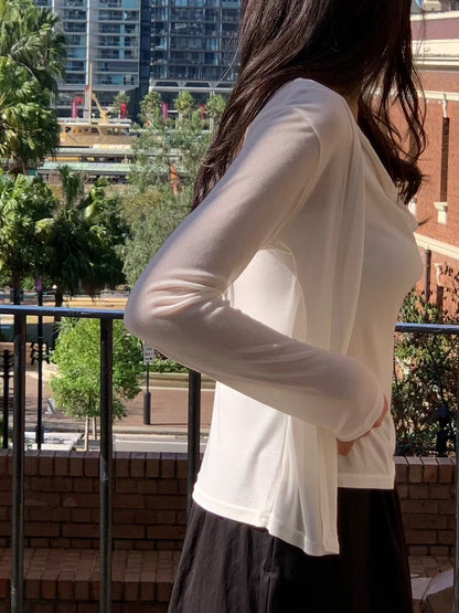 [獨特極美設計款] 天絲垂感流水Top