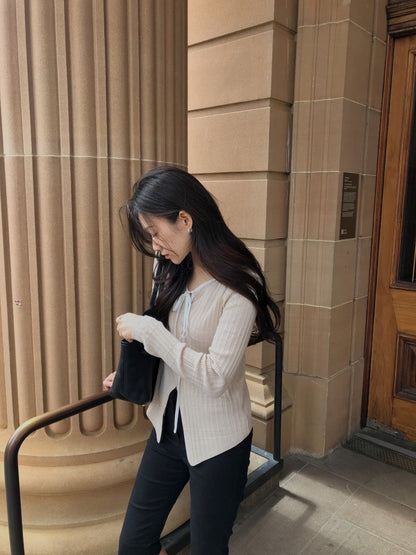 Everyday Tie Up Ribbon Cardigan