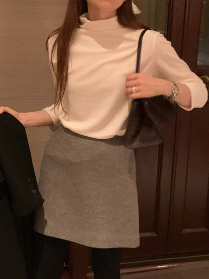 Butter Velvet Mock Neck Blouse