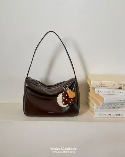 Bucks & Leather Calf Leather Chic  Lunchbox Shoulder Bag | 小牛皮方形上膊包包