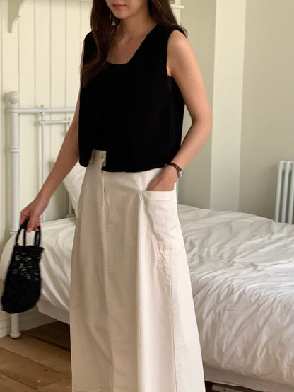 Softie Cotton Button Vest | 毛巾感開胸背心外套