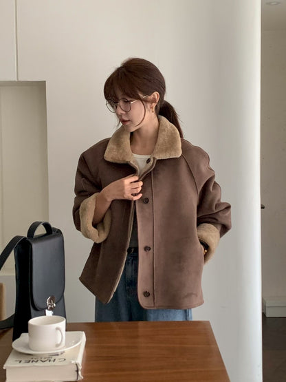 2 Way Reversible Bear Coat | 慕斯觸感雙面小熊外套