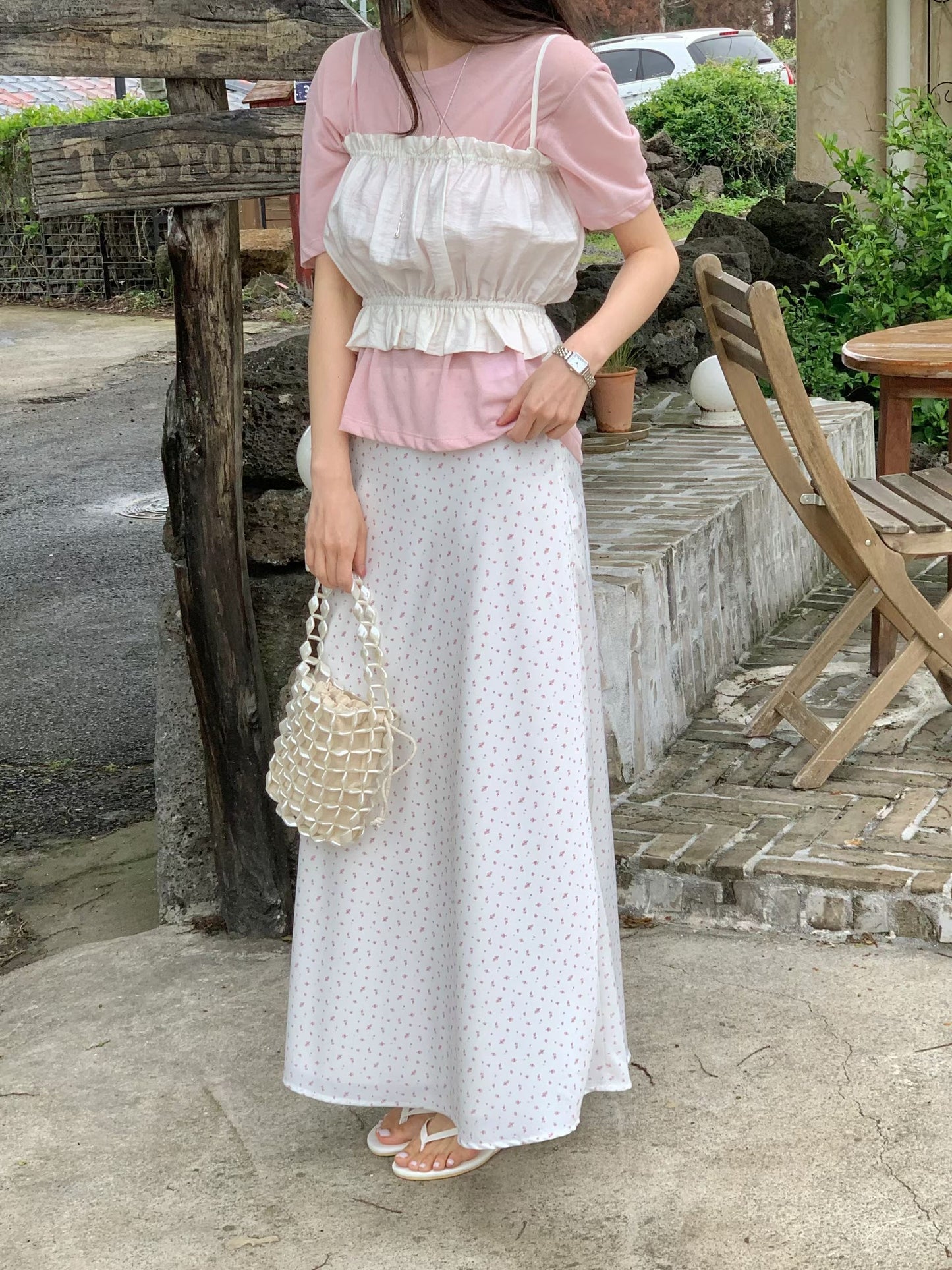 Parisian Morning Stroll Silky Skirt