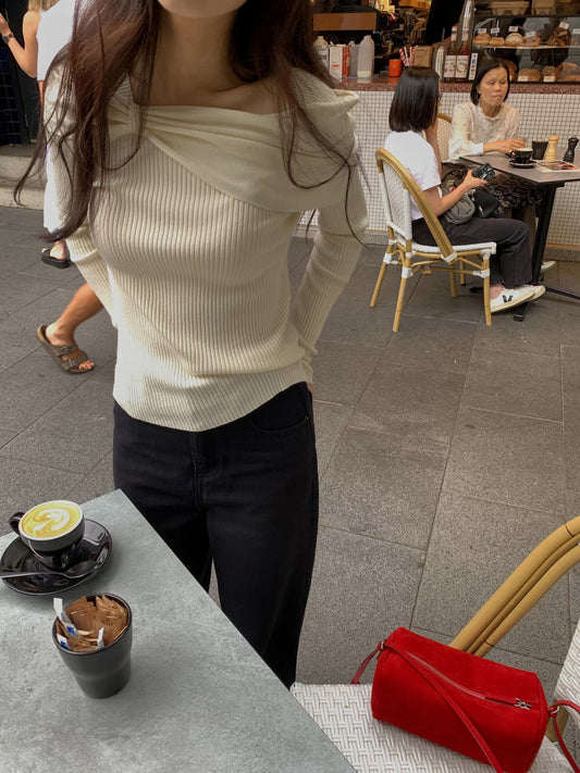 Soft Bow Spring Knit | 側蝴蝶結薄針織上衣