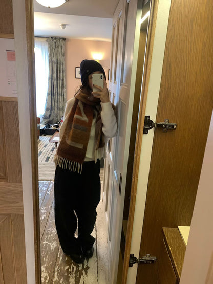 UNDERSON Abstract Wool Scarf