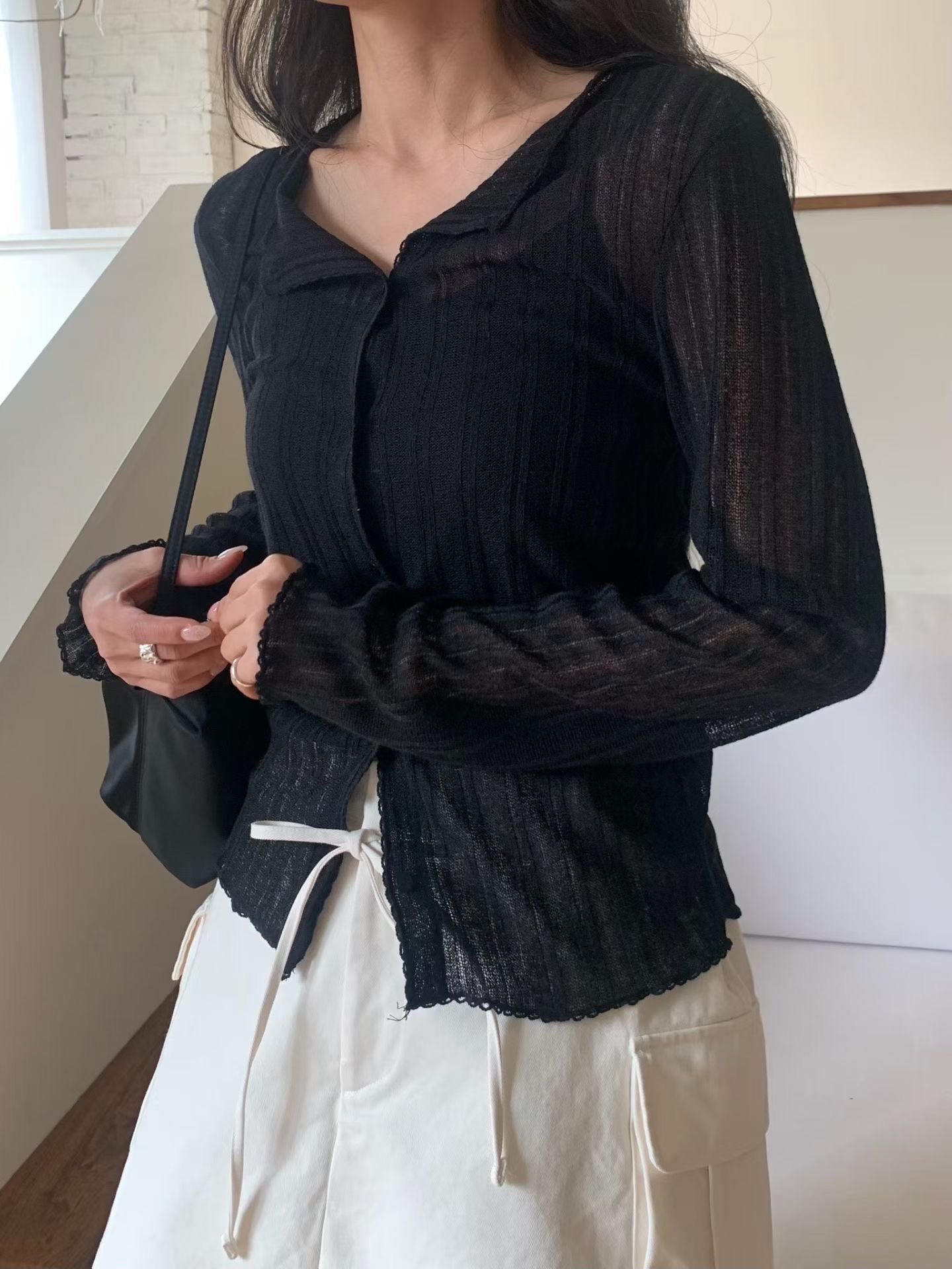 [𝑳𝒊𝒏𝒆𝒏 𝑬𝒅𝒊𝒕] Lightweight Striped Cardigan