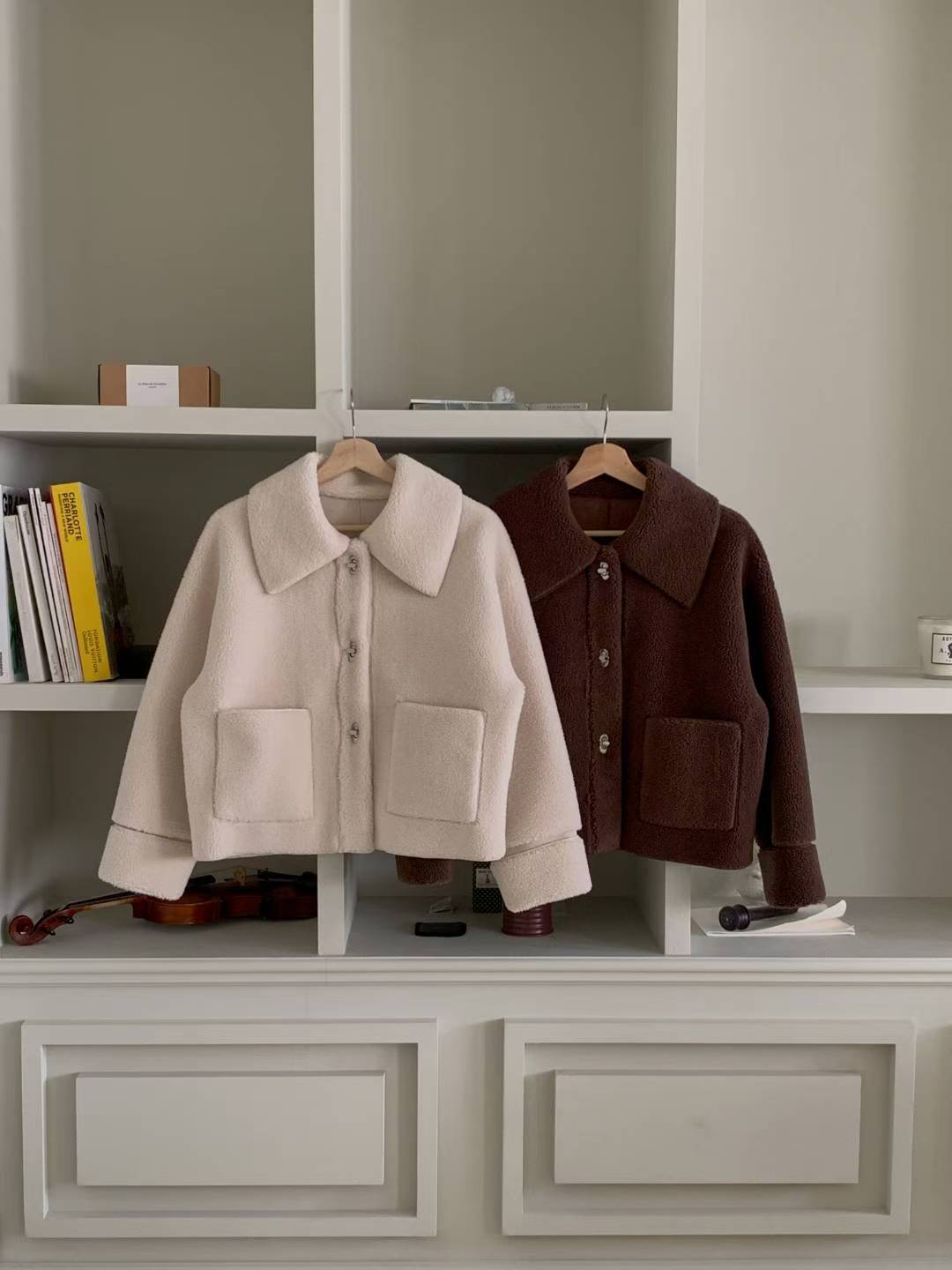 Frosty Teddy Mid Jacket | 小熊羊羔毛短版外套