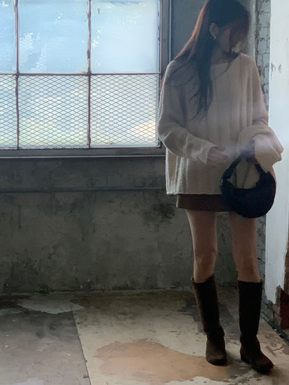 【簡約老錢風 Must Get】Wide Ribbed Cozy Wool Knit | 毛茸茸闊羅紋羊毛針織