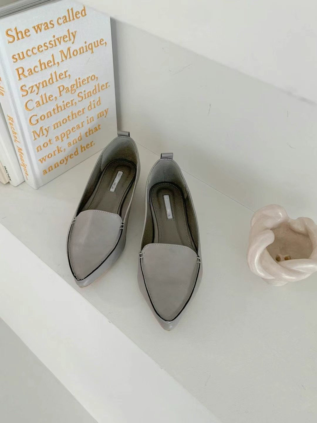 Soft PU Leather Pointed Loafer 【8色入】