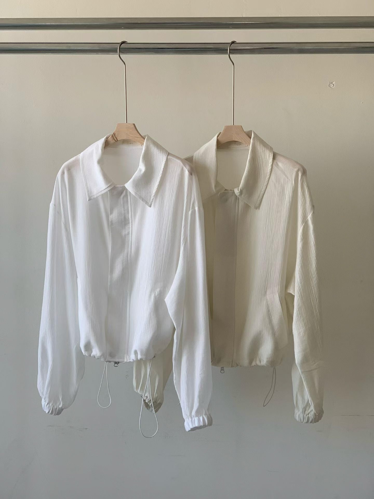 [真絲外套！]Relaxed Tencel Sheer Hairline Jacket | 真絲慵懶感休閒外套￼