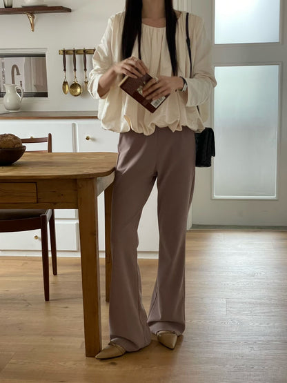 【返工長褲推介】Smooth Light Flared Pants | 極美小喇吧長褲