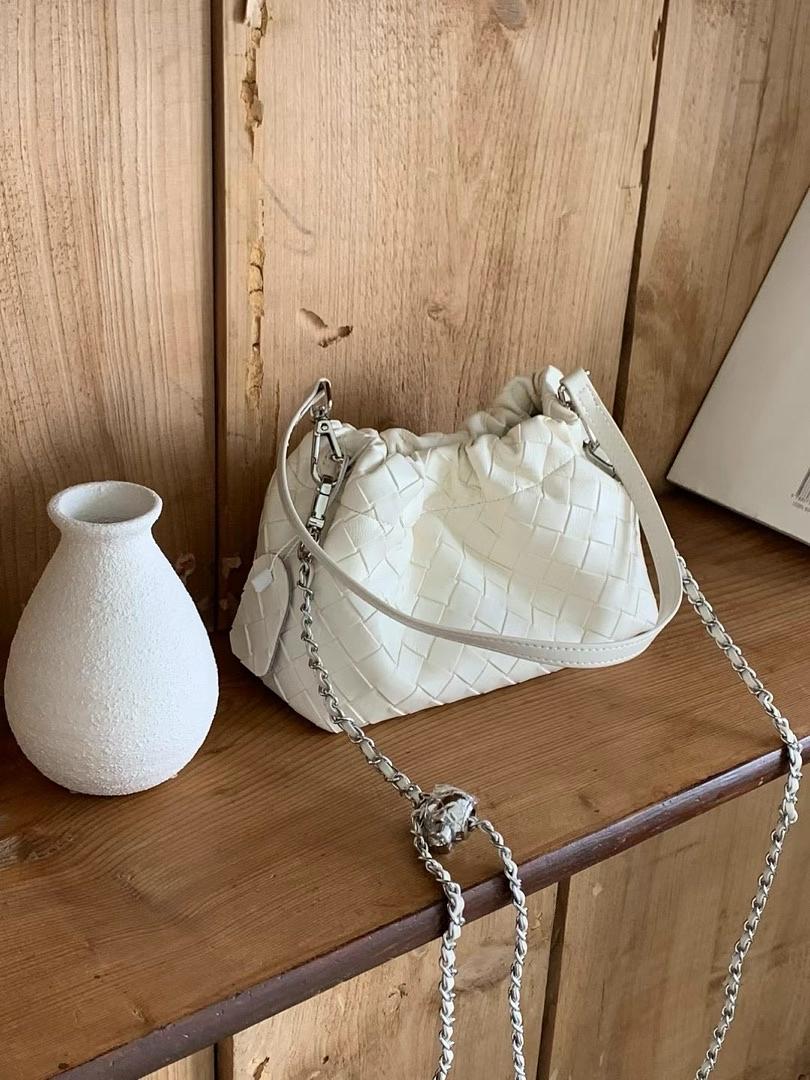 Calf Leather Weaving Dumpling Bag | 編織風 3-in-1 小牛皮水餃包包