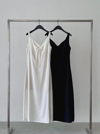 Summer Scallop Neckline Garden Dress | 夏日貝殼領田園長裙
