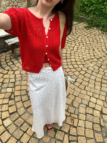 Pure Cotton Crochet Summer Cardigan | 夏日純棉鏤空針織外套