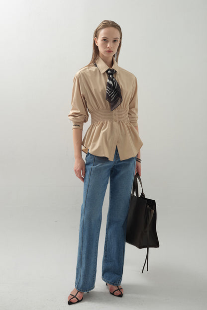 The Selena Cinched Waist Blouse | 復古束腰襯衫￼