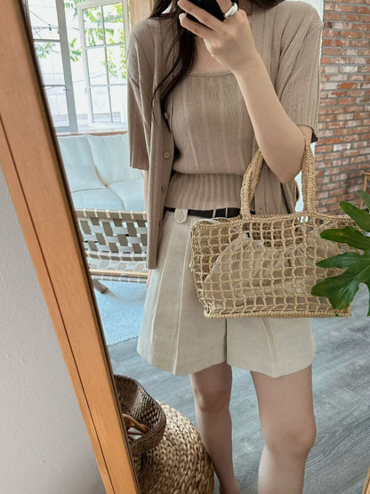 Essential Summer Knit Cardigan | 夏日短袖小冷衫