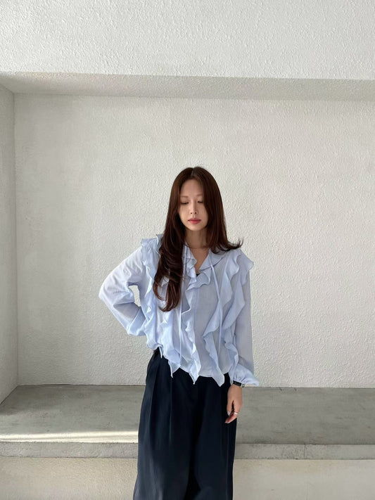 Delicate Crepe Floral Blouse