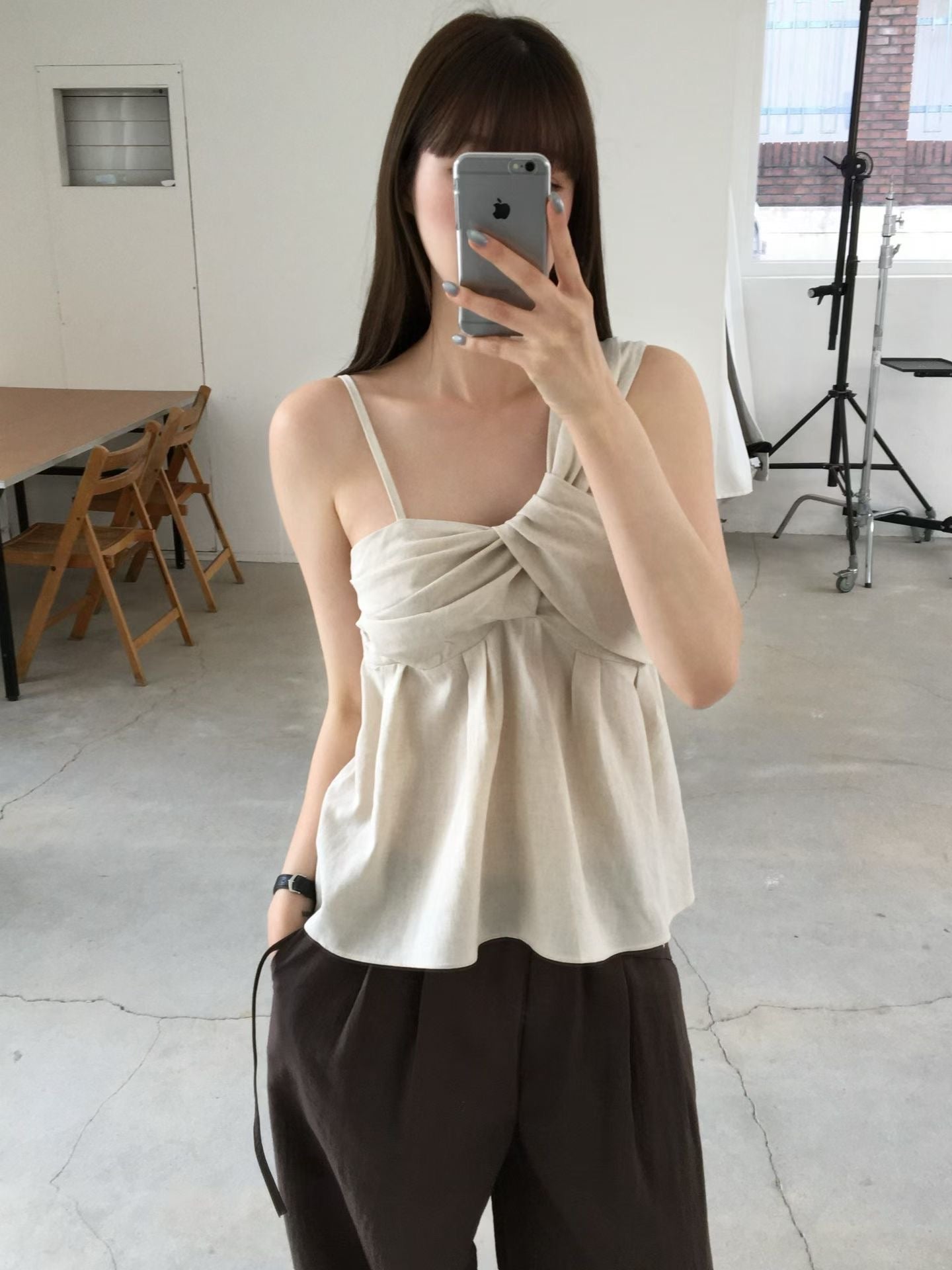 Asymmetrical Bow Strap Cami